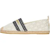 Superdry für Damen. WF110297A Espadrilles aus beigem Canvas (37), Stoff, Wohnung, Keine, Lässig