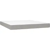 vidaXL Taschenfederkernmatratze Mittel Hellgrau 193x203x20 cm Stoff