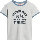 Superdry Beach Graphic Fitted Ringer Kurzarm-t-shirt