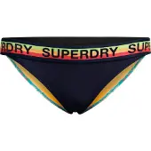 Superdry für Damen. W3010401A Bikinihöschen mit Logo Classics schwarz (M), Strandbekleidung, Recyceltes Polyester, Nachhaltig