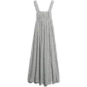 Superdry für Damen. W8011623A Kleid mit geknoteten Trägern auf dem Rücken weiß (L), Lässig, Viskose, Ärmellos / Hosenträger