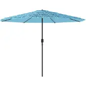 vidaXL Sonnenschirm mit Stahlmast Grün 324x324x247 cm