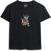 Superdry Tattoo Embroidered Fitted Kurzarm-t-shirt