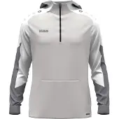 Jako Kinder Kapuzenpullover Zip Hoodie Dynamic 6770-837 128 - Hellgrau/Weiß/Grau - 128