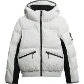 Superdry für Damen. WS110179A Bomber Skijacke mit Kapuze weiß (M), Lässig, Polyester