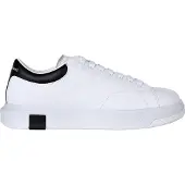 Armani Exchange für Herren. XUX123XV534K488 Action Leder Turnschuhe weiß (44), Wohnung, Schnürsenkel, Lässig