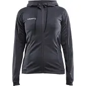 Craft Trainingsjacke Evolve Hood Jacket Damen Asphalt-XXL