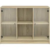 vidaXL Sideboard Sonoma-Eiche 102x37x75,5 cm Holzwerkstoff