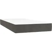 vidaXL Taschenfederkernmatratze Mittel Dunkelgrau 80x220x20 cm Samt