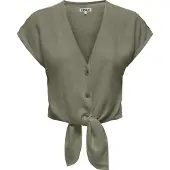 ONLY Kurzarmbluse "ONLSIESTA SS KNOT LIN BL SHIRT PNT NOOS" Viskosemischung, regular fit