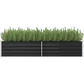 vidaXL Garten-Hochbeet Anthrazit 240 x 80 x 45 cm Verzinkter Stahl