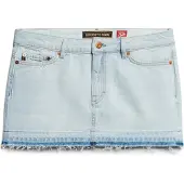 Superdry für Damen. W7210317A Blauer Jeansminirock (30), Lässig, Baumwolle, Denim