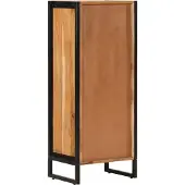 vidaXL Badschrank 40x30x100 cm Massivholz Akazie und Eisen