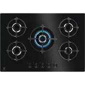Electrolux EGG75372K, Schwarz, Integriert, 75 cm, Gaskochfeld, Glas, 5 Zone(n)