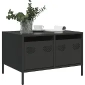vidaXL TV-Schrank Schwarz 68x50x43,5 cm Kaltgewalzter Stahl