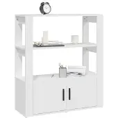 vidaXL Sideboard Weiß 80x30x90 cm Holzwerkstoff