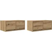vidaXL TV-Schränke 2 Stk. Artisan-Eiche 60x31x25,5 cm Holzwerkstoff