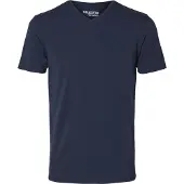 Selected V-Shirt "SLHNEWPIMA SS V-NECK TEE B NOOS", Herren, Gr. XL, blau (navy blazer), Single Jersey, Obermaterial: 95% Baumwolle, 5% Elasthan, unifarben, Basic, normal, V-Ausschnitt, Shirts V-Shirt