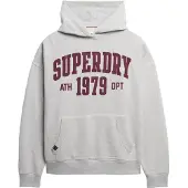 Superdry für Damen. W2012430A ESS Relaxed Kapuzenpullover grau (L), Lässig, Baumwolle