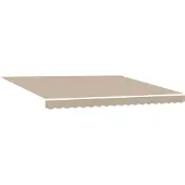 vidaXL Ausziehbare Markise Beige 400 x 300 cm Stoff und Aluminium