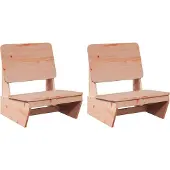 vidaXL Gartenstühle 2 Stk. 60x64x70,5 cm Massivholz Douglasie