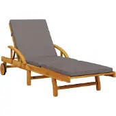 vidaXL Sonnenliegen 2 Stk. mit Auflagen 200x68x83 cm Massivholz Akazie