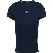 Tommy Hilfiger Kurzarmshirt "TJW SLIM BADGE RIB TEE" mit gerippter Struktur