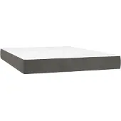 vidaXL Taschenfederkernmatratze Mittel Dunkelgrau 140x210x20 cm Samt