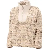 Columbia - Bedrucktes Fleece - Sequoia Grove Printed Half Zip Dark Stone Horizons für Damen - Größe M - Beige