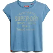 Superdry Indigo Workwear Cap Kurzarm-t-shirt