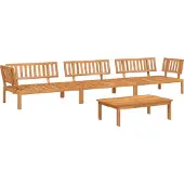 vidaXL 4-tlg. Garten-Sofagarnitur aus Paletten Massivholz Akazie