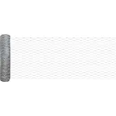vidaXL Sechseckzaun mit Pfosten 50 x 0,6 m Verzinkter Stahl Silber