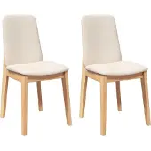 vidaXL Esszimmerstühle mit Kissen 2 Stk. Massivholz Gummibaum