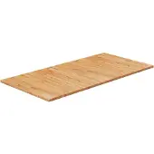 vidaXL Waschtischplatte Hellbraun 100x50x1,5 cm Massivholz Behandelt