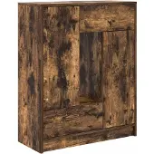 vidaXL Sideboard mit Schubladen und Türen Räuchereiche 73x31x90 cm