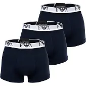 Emporio Armani für Herren. EM000259_AF14131 Set 3 Boxershorts Logo EA marineblau (L), Heimtextilien, Baumwolle