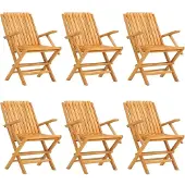vidaXL Gartenstühle 8 Stk. Klappbar 61x67x90 cm Massivholz Teak