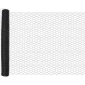 vidaXL Hexagonzaun Grau 1 x 50 m PVC