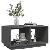 vidaXL Couchtisch Grau 80x50x40 cm Massivholz Kiefer