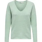 ONLY V-Ausschnitt-Pullover "ONLRICA LIFE L/S V-NECK PULLO KNT NOOS" Materialmix, regular fit