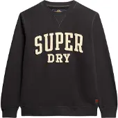 Superdry für Herren. M2014012A Vintage Athletic Sweatshirt schwarz (XXL), Lässig, Baumwolle, Langarm