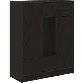 vidaXL Sideboard mit Schubladen Türen Schwarz Eichen-Optik 73x31x90 cm
