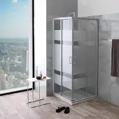 KIAMAMI VALENTINA Glasdekor Querstreifen 80x80cm Vollrahmen | Venere