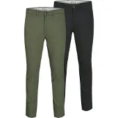 Jack & Jones 12180705, Chino, Erwachsener, Schwarz, Grün, Baumwolle, Elasthan, Nicht bleichen, Natürliche Trocknung