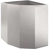 vidaXL Eckpflanzer Silber 45 x 45 x 50 cm Edelstahl