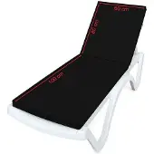 Hannah Home , Hochwertiges Sonnenliege-Kissen, Schwarz, 100% Polyester, 4 cm Schaum