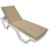 Hannah Home , Hochwertiges Sonnenliege-Kissen, Beige, 100% Polyester, 60x80 cm