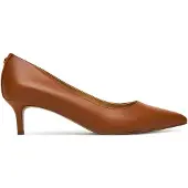 Ralph Lauren für Damen. 802P09030002 Adrienne Pumps aus braunem Leder (37), Beige, 3 bis 5 cm, Keine, Lässig, Klassisch
