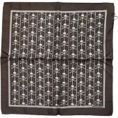 Dolce&Gabbana Seidene Totenkopf-Muster Einstecktuch