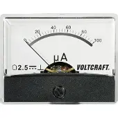 Voltcraft AM-60X46/100µA/DC AM-60X46/100µA/DC Einbau-Messgerät AM-60X46/100µA/DC 100 µA Drehspule